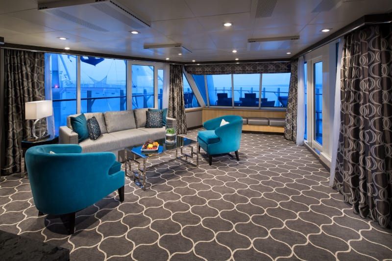 Harmony of the Seas Spacious AquaTheater Suite Large Balcony - 2 Bedroom (A1) living area, photo 3 of 4