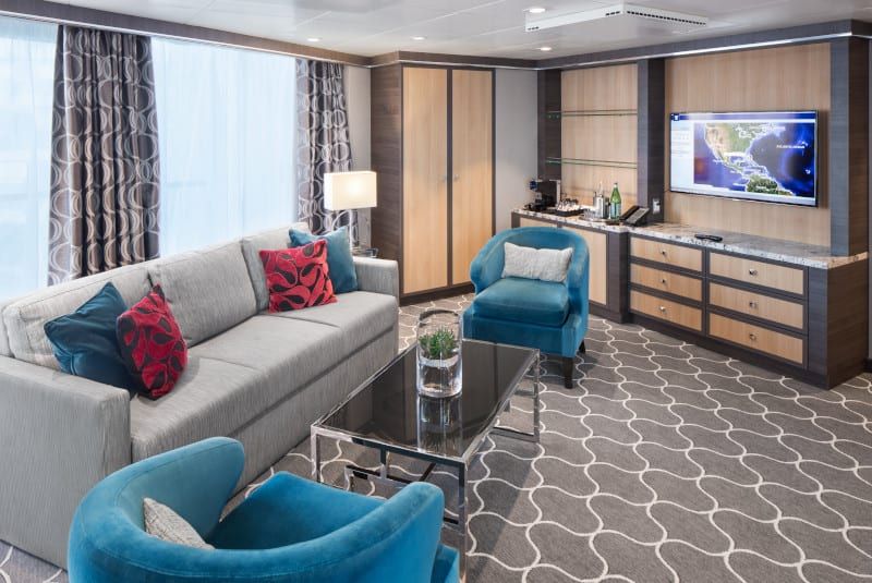 Harmony of the Seas Spacious AquaTheater Suite Large Balcony - 2 Bedroom (A1) living area, photo 4 of 4