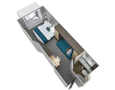 Harmony of the Seas Promenade View Interior (2T) floor plan Harmony of the Seas Promenade View Interior (2T) floor plan