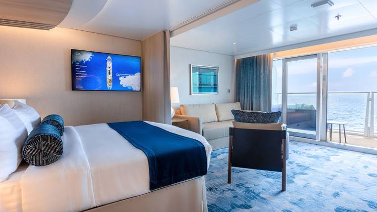 Hero of the Seas Grand Suite (GS) bedroom, photo 2 of 5