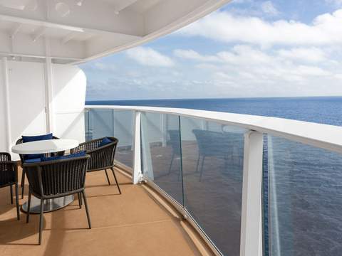 Legend of the Seas Sunset Corner Suite (SN) balcony, photo 1 of 3