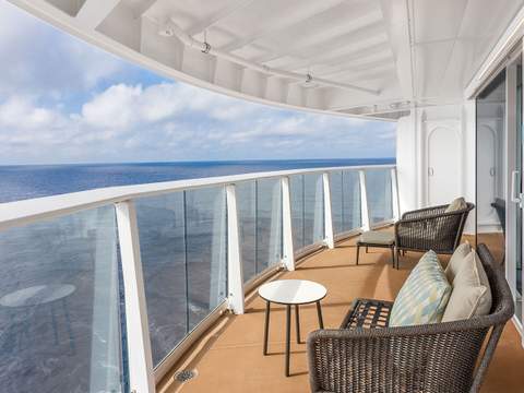 Legend of the Seas Sunset Corner Suite (SN) balcony, photo 2 of 3
