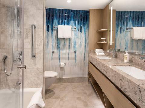 Icon of the Seas Sunset Suite (SS) bathroom