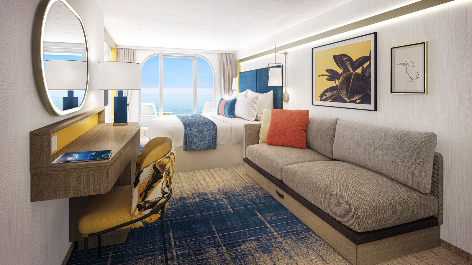 Icon of the Seas Ocean View Balcony (D1) cabin, photo 5 of 5