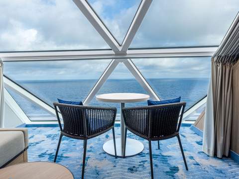 Icon of the Seas Ocean View Panoramic Suite (No Balcony) (VP) view