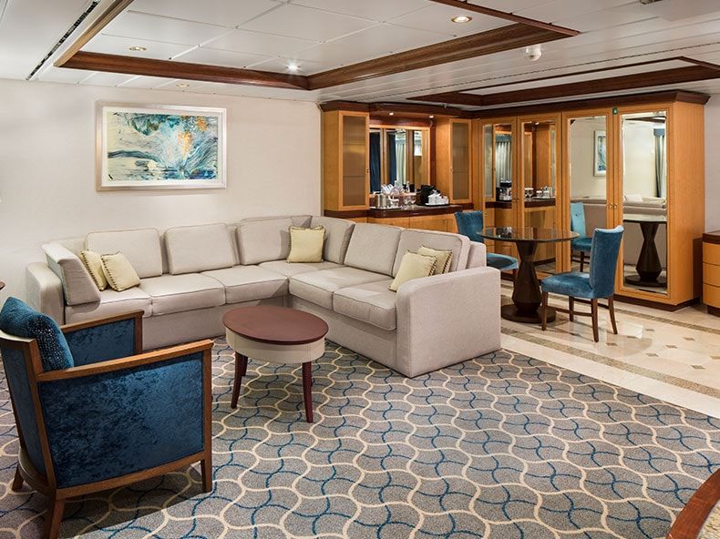 Jewel of the Seas Owner's Suite - 1 Bedroom (OS) living area, photo 1 of 3