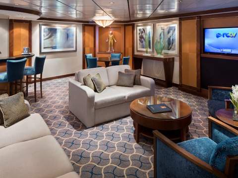 Jewel of the Seas Royal Suite - 1 Bedroom (RS) living area, photo 3 of 3