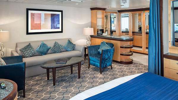 Liberty of the Seas Grand Suite - 1 Bedroom (GS) living area, photo 1 of 6 Liberty of the Seas Grand Suite - 1 Bedroom (GS) living area, photo 1 of 6