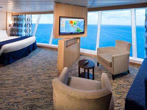 Liberty of the Seas Ocean View Panoramic Suite (No Balcony) (VP) living area, photo 2 of 2