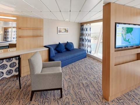 Navigator of the Seas Ocean View Panoramic Suite (No Balcony) (VP) living area, photo 2 of 2 Navigator of the Seas Ocean View Panoramic Suite (No Balcony) (VP) living area, photo 2 of 2