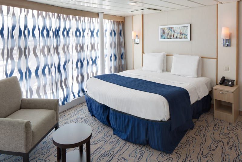 Navigator of the Seas Ocean View Panoramic Suite (No Balcony) (VP) bedroom, photo 2 of 3