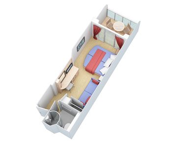 Oasis of the Seas Ocean View Balcony (4D) floor plan