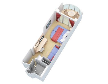 Oasis of the Seas Boardwalk View Balcony (1I) floor plan