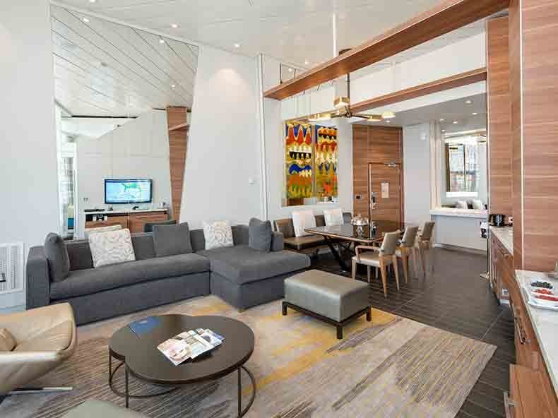 Oasis of the Seas Grand Panoramic Suite - 1 Bedroom (GP) living area, photo 1 of 3
