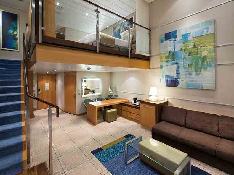 Oasis of the Seas Crown Loft Suite - Accessible (L1) living area, photo 1 of 3