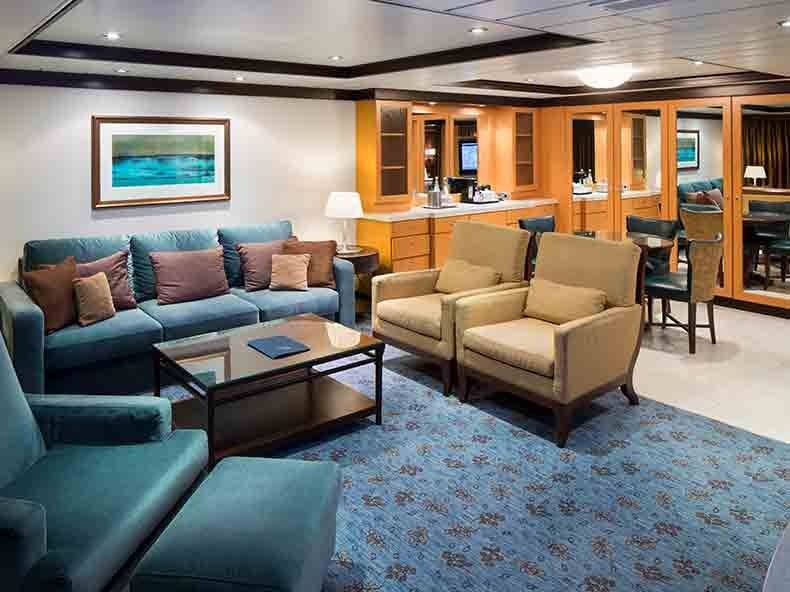 Oasis of the Seas Owner's Suite - 1 Bedroom (OS) living area, photo 1 of 3