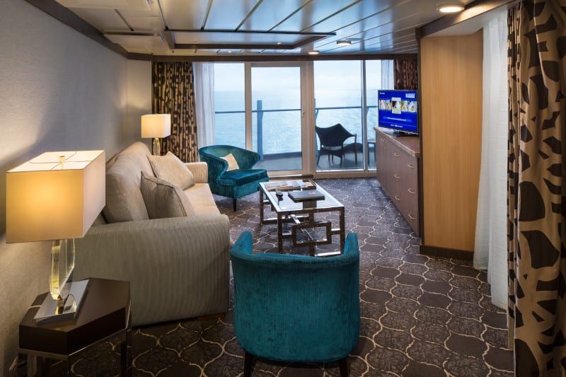 Oasis of the Seas Spacious AquaTheater Suite - 1 Bedroom (A3) living area, photo 2 of 3