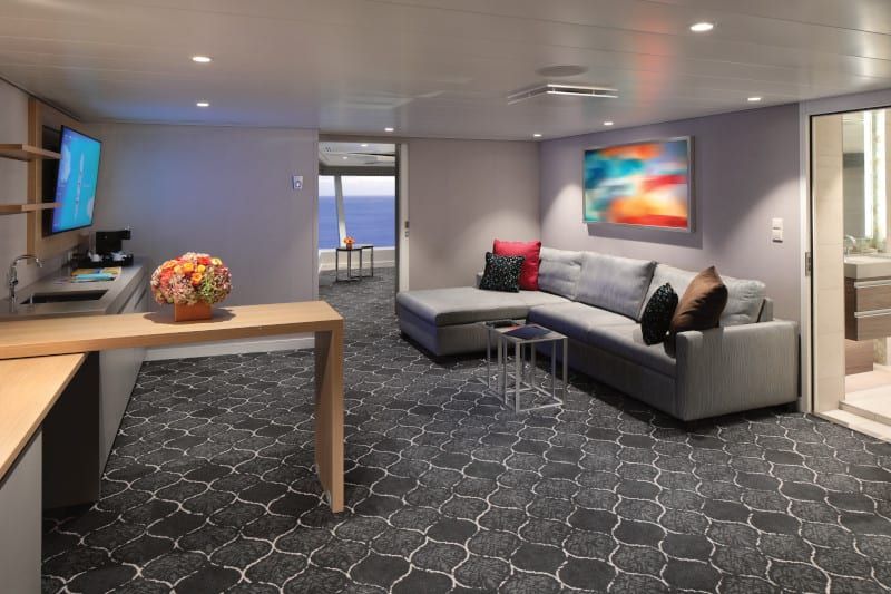 Oasis of the Seas Ultimate Panoramic Suite (UP) living area