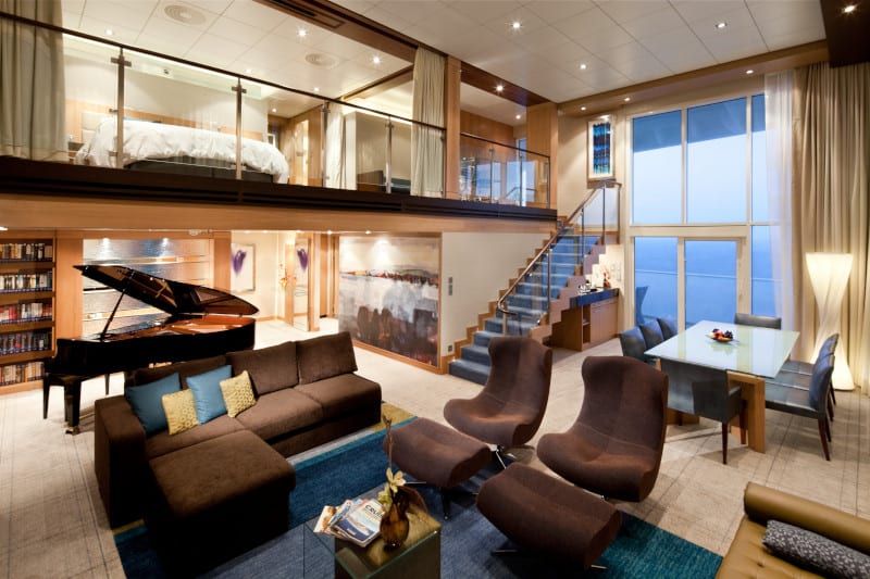Oasis of the Seas Royal Loft Suite (RL) living area, photo 8 of 8