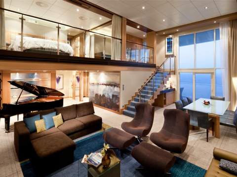 Oasis of the Seas Royal Loft Suite (RL) living area, photo 8 of 8