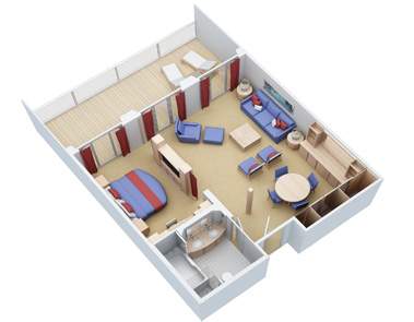 Oasis of the Seas Owner's Suite - 1 Bedroom (OS) floor plan Oasis of the Seas Owner's Suite - 1 Bedroom (OS) floor plan