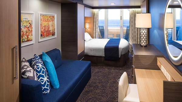 Odyssey of the Seas Obstructed Ocean View Balcony (1E) cabin, photo 1 of 3
