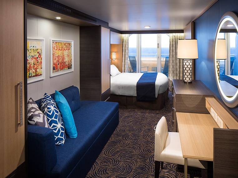 Odyssey of the Seas Obstructed Ocean View Balcony (1E) cabin, photo 1 of 3