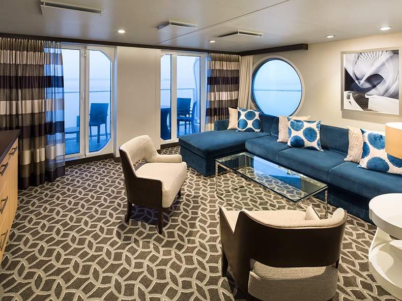 Odyssey of the Seas Grand Suite - 2 Bedroom (GT) living area, photo 1 of 3