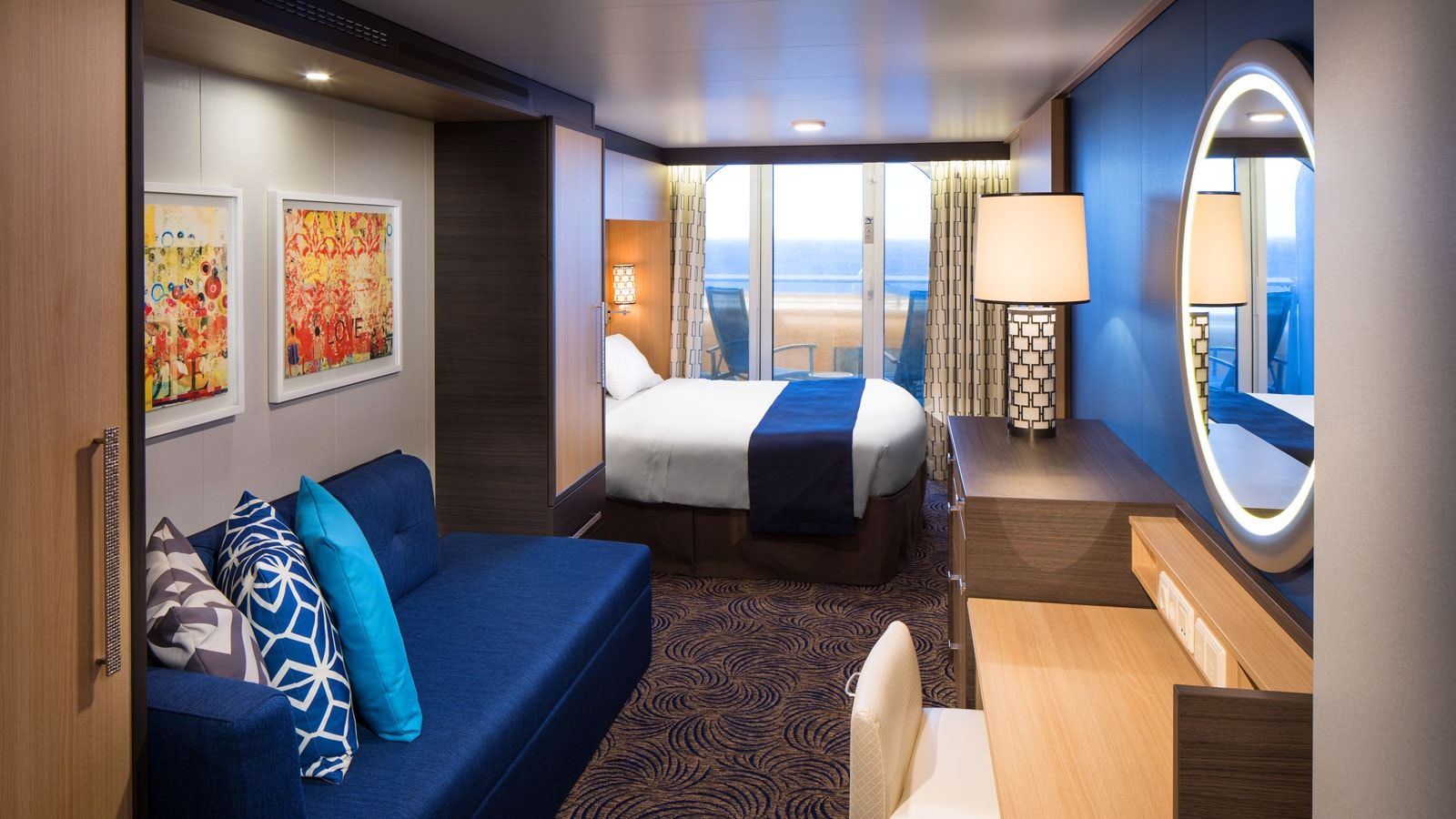 Ovation of the Seas Obstructed Ocean View Balcony (1E) cabin, photo 1 of 3