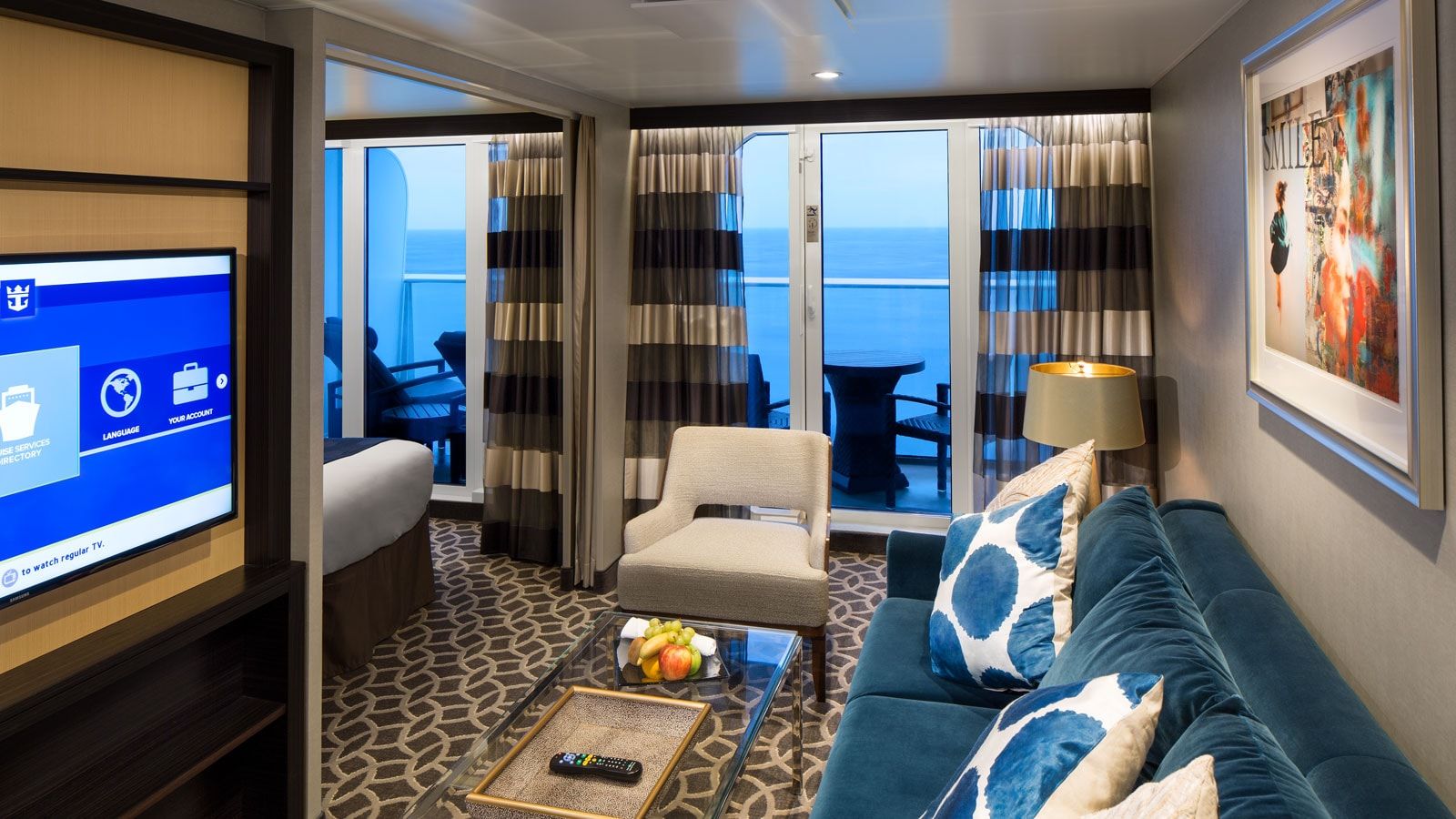 Ovation of the Seas Grand Suite with Large Balcony - 1 Bedroom (GB) living area