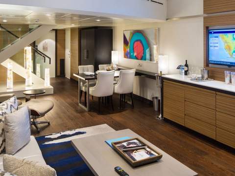 Ovation of the Seas Sky Loft Suite (SL) living area, photo 2 of 4 Ovation of the Seas Sky Loft Suite (SL) living area, photo 2 of 4