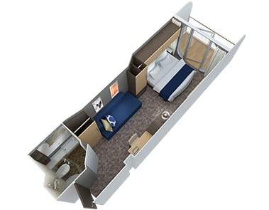 Ovation of the Seas Ocean View Balcony (1D) floor plan Ovation of the Seas Ocean View Balcony (1D) floor plan
