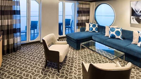 Quantum of the Seas Grand Suite - 2 Bedroom (GT) living area, photo 1 of 2