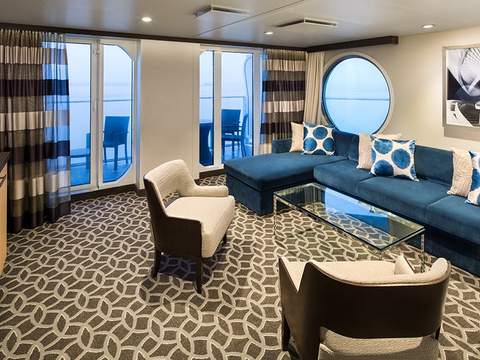 Quantum of the Seas Grand Suite - 2 Bedroom (GT) living area, photo 1 of 2