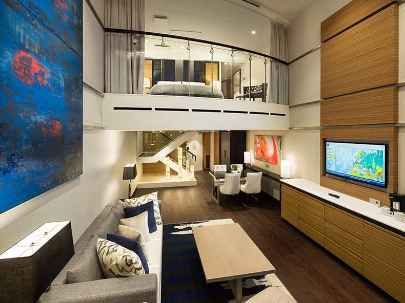 Quantum of the Seas Sky Loft Suite (SL) living area, photo 1 of 4