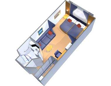 Serenade of the Seas Spacious Ocean View (4M) floor plan Serenade of the Seas Spacious Ocean View (4M) floor plan