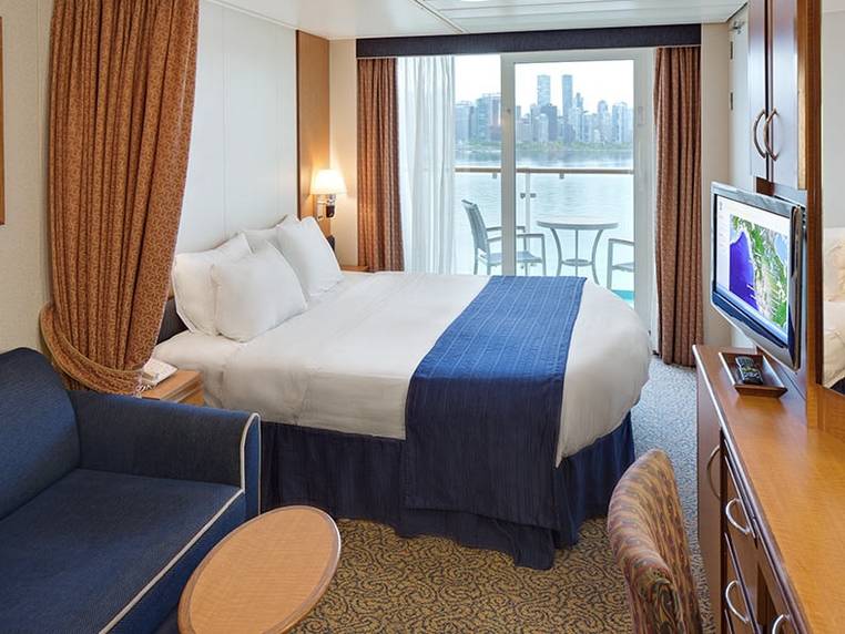 Radiance of the Seas Connecting Ocean View Balcony (CB) cabin, photo 1 of 2