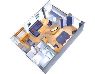 Jewel of the Seas Owner's Suite - 1 Bedroom (OS) floor plan Jewel of the Seas Owner's Suite - 1 Bedroom (OS) floor plan