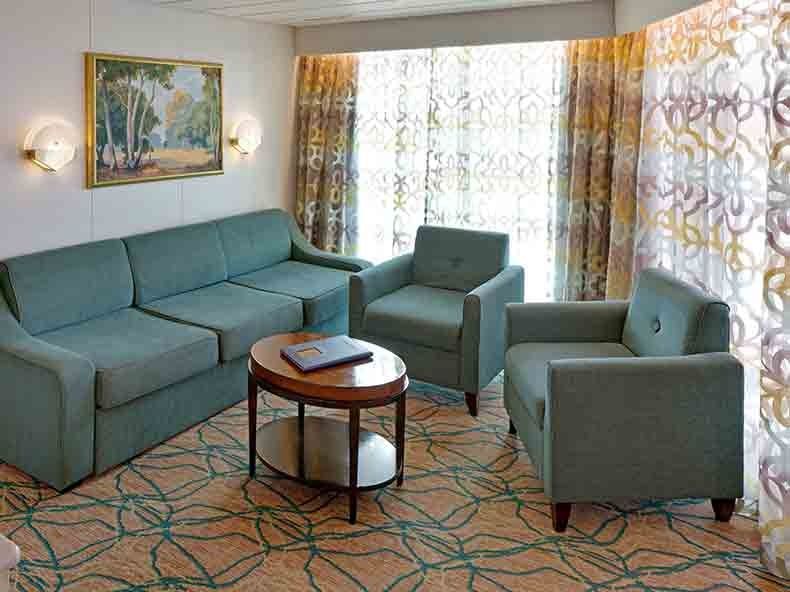 Rhapsody of the Seas Grand Suite - 2 Bedroom (GT) living area, photo 1 of 2