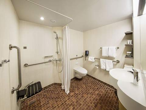Spectrum of the Seas Connecting Ocean View Balcony (CB) bathroom