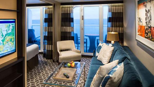 Spectrum of the Seas Grand Suite - 1 Bedroom (GS) living area, photo 1 of 5