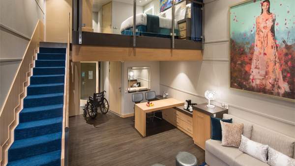 Symphony of the Seas Crown Loft Suite - Accessible (L1) living area, photo 1 of 3