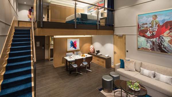 Symphony of the Seas Star Loft Suite (TL) living area