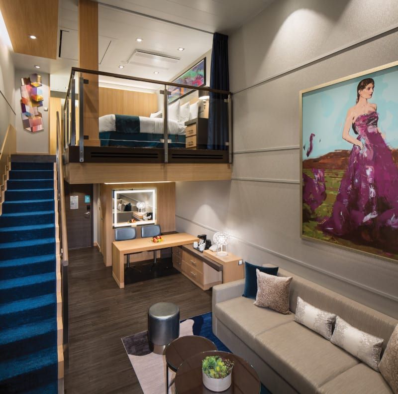 Symphony of the Seas Crown Loft Suite (L1) living area, photo 4 of 4