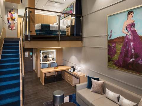 Symphony of the Seas Crown Loft Suite (L1) living area, photo 4 of 4