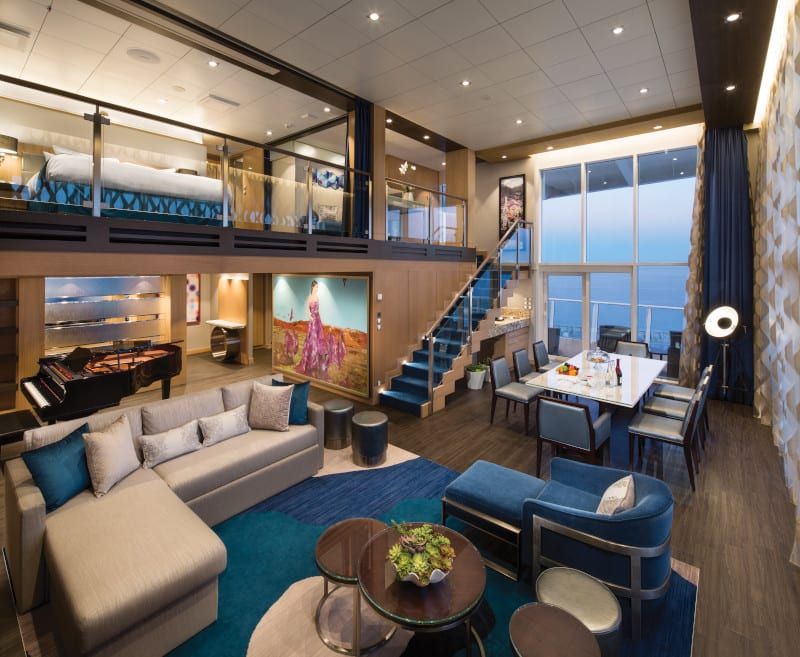Symphony of the Seas Royal Loft Suite (RL) living area, photo 8 of 8