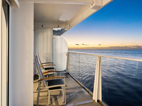 Utopia of the Seas Ultra Spacious Ocean View with Large Balcony (1A) balcony