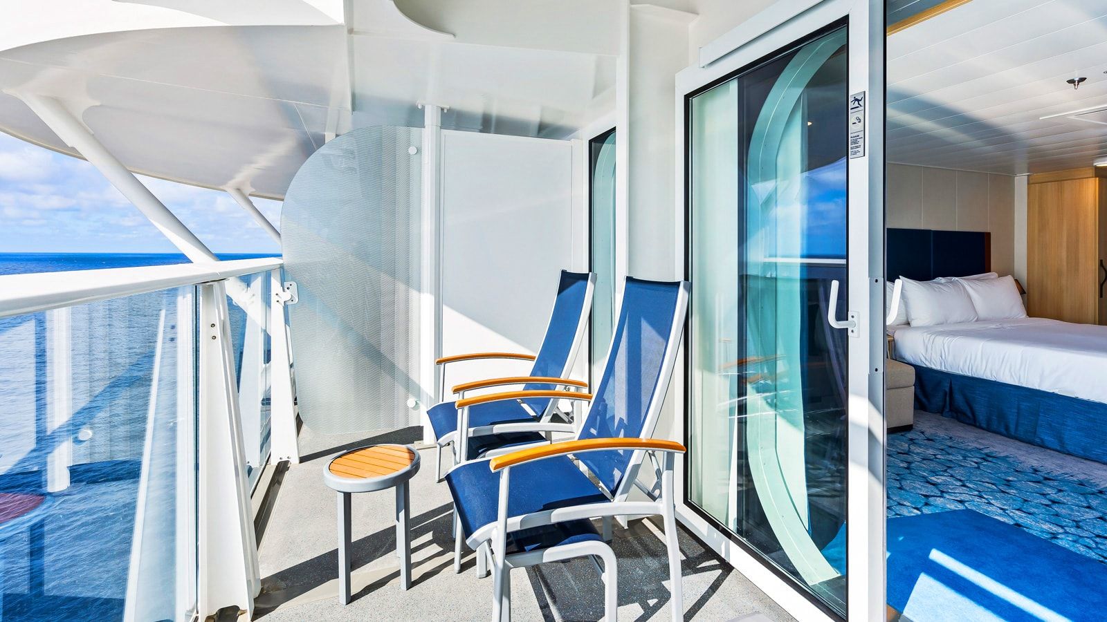 Utopia of the Seas Ocean View Balcony - Accessible (2D) balcony