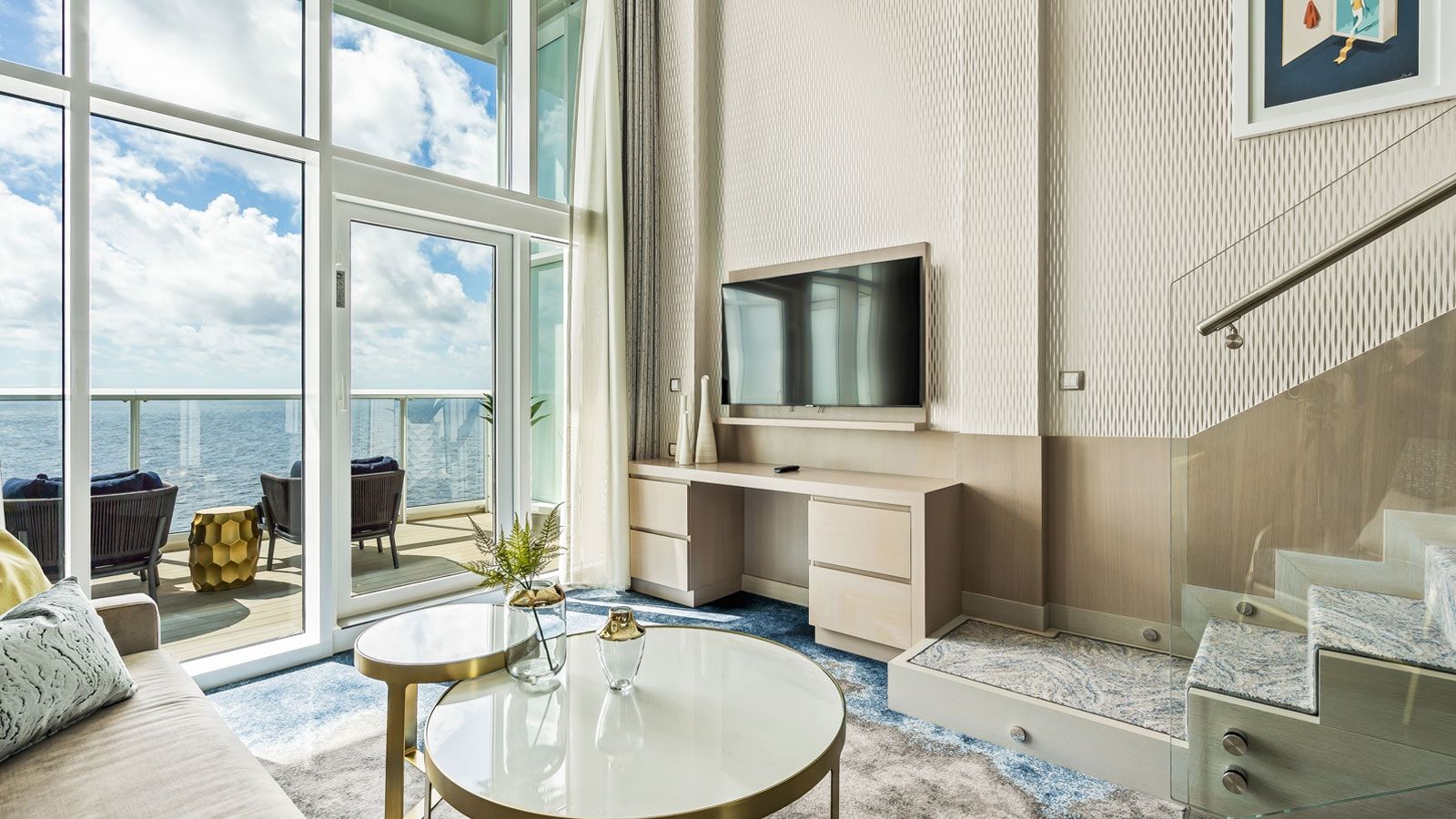 Wonder of the Seas Crown Loft Suite (L1) living area, photo 2 of 7