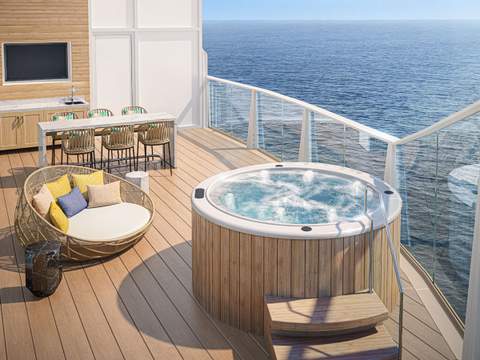 Utopia of the Seas Royal Loft Suite (RL) balcony Utopia of the Seas Royal Loft Suite (RL) balcony